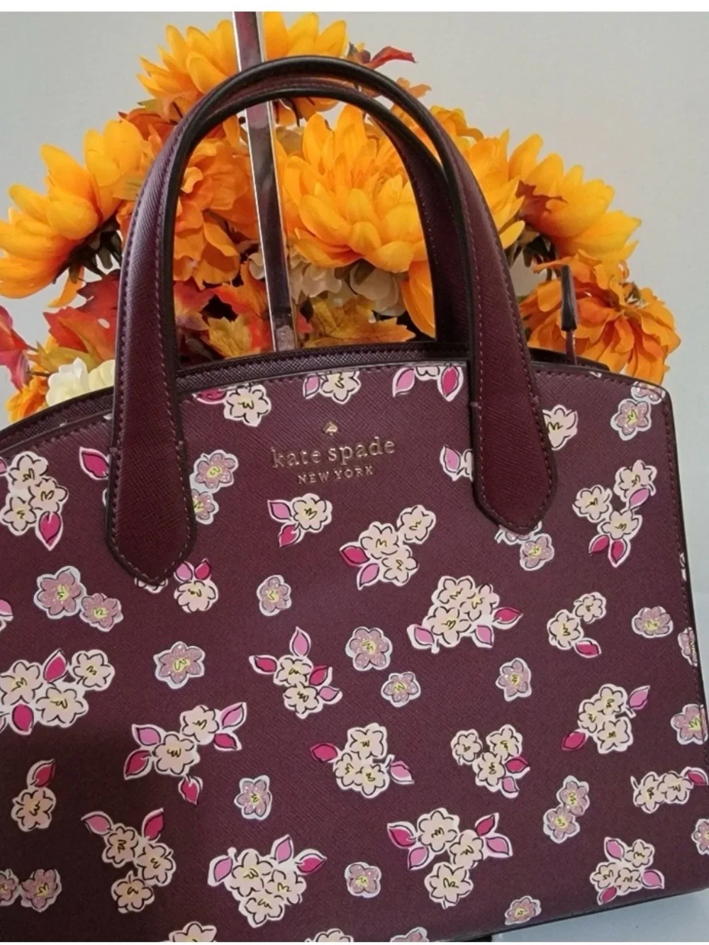 Kate Spade glitter tinsel frosted satchel